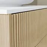 Meuble sous vasque mural cannelé bois clair plateau… – vue 4