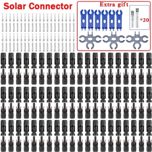 Connecteur solaire photovoltaïque 600/400/200/100/40/20/10 pièces, 1000V30A, Kit de connecteurs de panneau pour câble PV/MC, vente en gros, 2.5/4/6 mm2