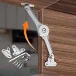 Charnières hydrauliques à arrêt aléatoire pour porte d&rsquo;armoire de cuisine, charnière polie réglable pour meubles, rabat de levage, matériel de Support, 1 pièce