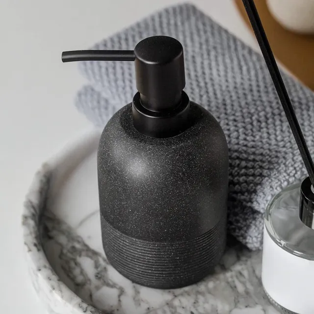 Distributeur savon liquide résine robuste grès effet… – vue 4