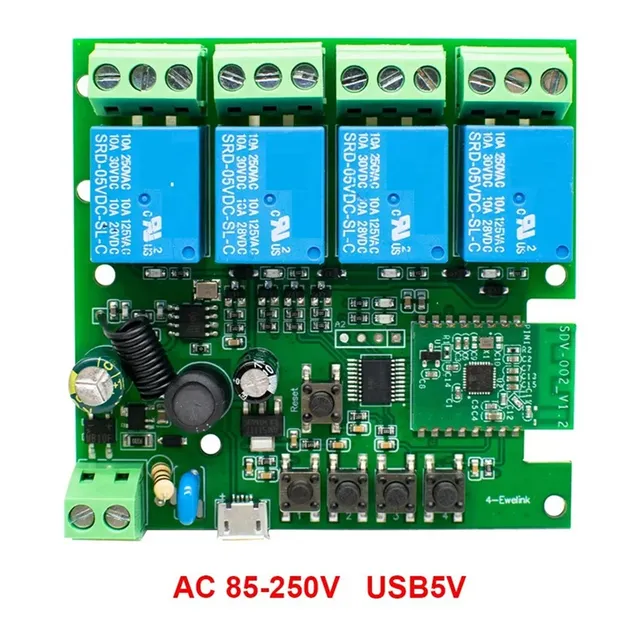 Module relais wifi quatre canaux carte circuit imprimé… – vue 5