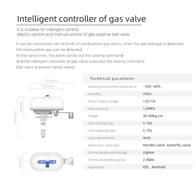 Tuya-Vanne d'eau intelligente pour maison intelligente – vue 6