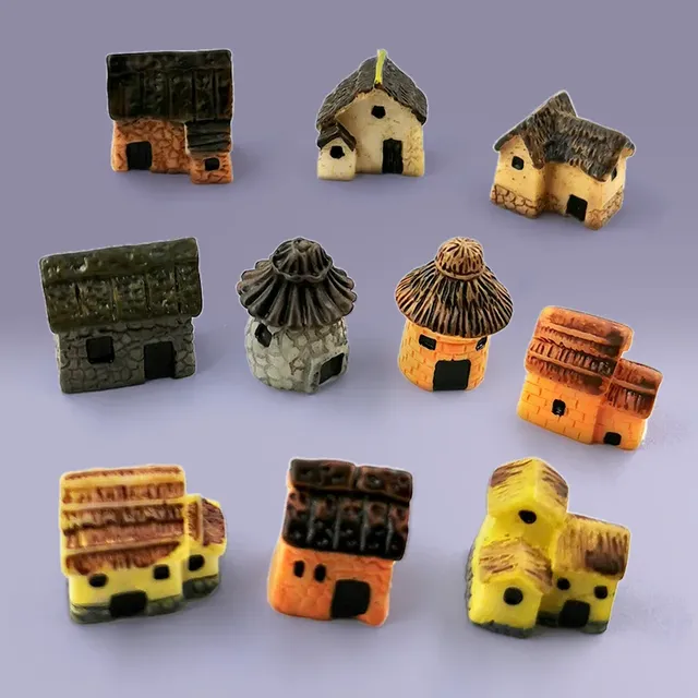 Figurine Miniature de Maison en Résine