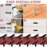 12 pièces/ensemble bouton d'armoire durable bouton de… – vue 5
