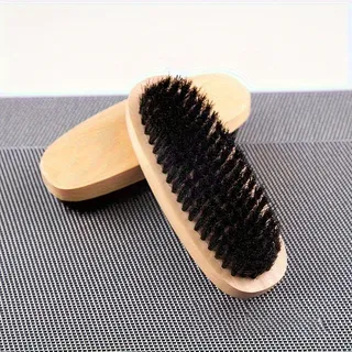 Brosse ovale poils porc noir monture bois ergonomique compacte…