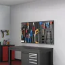 Panneau perforé métal noir atelier garage rangement… – vue 5