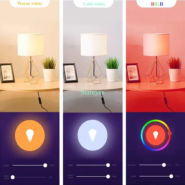 Tuya Smart WiFi Zigbee RGB CCT inda Ampoule LED – vue 4