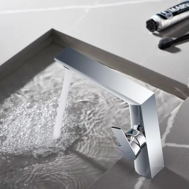 Robinet lavabo mitigeur monocommande nickel brossé… – vue 5