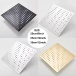 Pommeau de douche 8/10/12 pouces, pomme de douche de luxe ultra-mince, en acier inoxydable chromé, accessoire de robinet de salle de bains