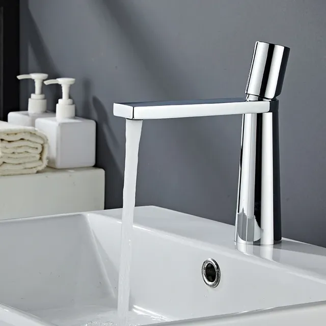 Robinet de lavabo de salle de bains blanc – vue 6