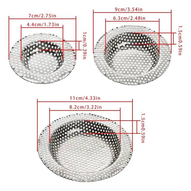 Filtre à cheveux en acier inoxydable pour évier de cuisine – vue 5
