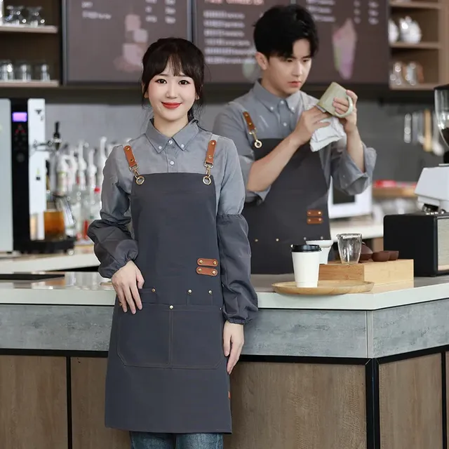Tablier de cuisine imperméable pour femmes/hommes avec… – vue 3