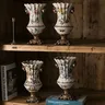 Vase en porcelaine rétro bleu et blanc – vue 2