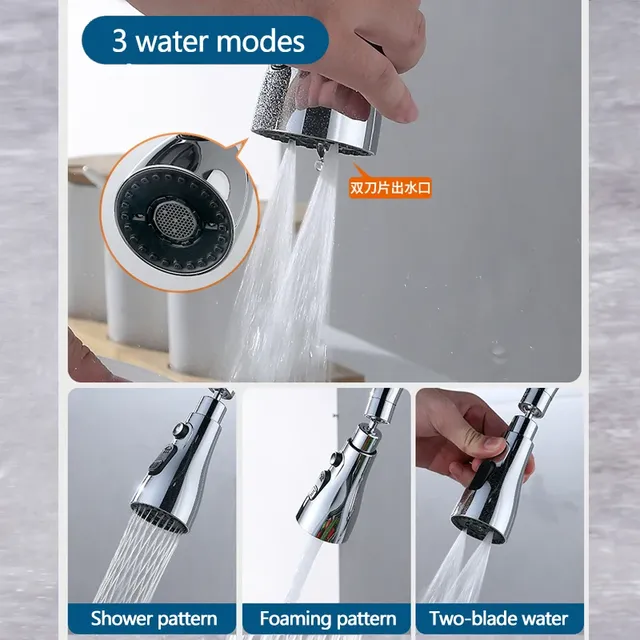 Tête de robinet de cuisine extractible 360 ° Robinet de… – vue 2