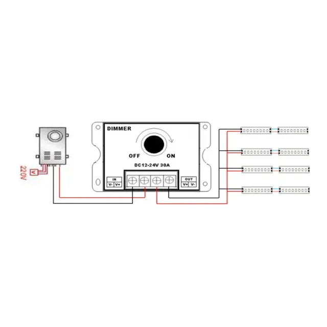 Variateur de bande lumineuse LED – vue 2