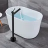 Lavabo sur pied autoportant en cuivre noir – vue 2
