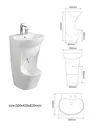 Lavabo musulman Wudu pied céramique blanc compact… – vue 4