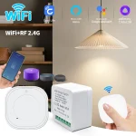 Module de commutation intelligent Wifi, disjoncteur de relais RF 2.4G, bouton marche/arrêt, application Cozylife, télécommande, fonctionne avec Alexa Google Home Alice
