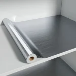 Papier peint amovible en PVC inoxydable et argent brossé, Film décoratif en vinyle imperméable à l&rsquo;huile pour appareils ménagers, autocollant d&rsquo;ascenseur de cuisine