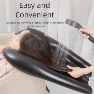 Gonfler rapidement le bassin de shampoing gonflable matériau PVC coussin de shampoing de conception gonflable dégonfler rapidement le bassin en PVC de conception Portable