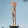 Figurine résine miniature bikini turquoise chapeau… – vue 2