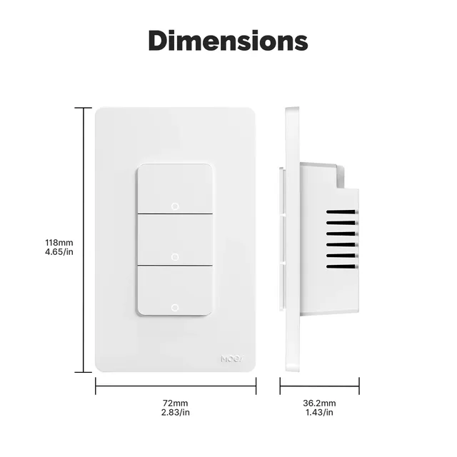 MOES WiFi Matter Switch Smart Tuya bouton lumineux fil… – vue 6