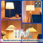 Ampoule intelligente Tuya Rgb à intensité variable, Gu10 C37 A60 T37 E14 E27 B22, lampe magique Led Wifi AC85V-265V, fonctionne avec Alexa Google Home