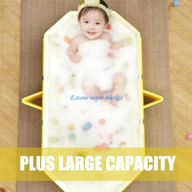 Baignoire pliable bébé PVC compacte rangement portable… – vue 3