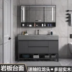 Lavabo sol armoires de salle de bain Vintage tiroir lumière toilette armoires de salle de bain Intelligence cloison Mobiletto Bagno meubles