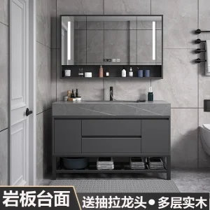 Lavabo sol armoires de salle de bain Vintage tiroir lumière toilette armoires de salle de bain Intelligence cloison Mobiletto Bagno meubles Lavabo sol armoires de salle de bain Vintage tiroir lumière toilette armoires de salle de bain Intelligence cloison Mobiletto Bagno meubles