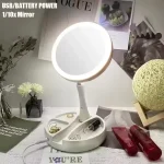 Miroir de vanité grossissant 1X 10x avec LED éclairé, Flexible et pliable, miroir de maquillage de bureau, éclairage, lampe de maquillage pour Dressing