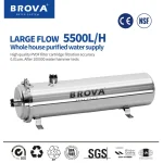 BROVA purificateur d&rsquo;eau commercial/domestique à haut débit 5500L/H 0.01μm PVDF UF système SUS304 cartouche filtrante lavable et réutilisable
