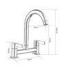 Robinet évier cuisine laiton chromé bec pivotant 360… – vue 4