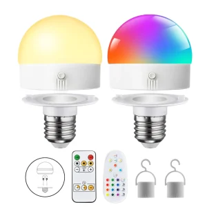 Ampoule RGB avec chargeur USB, télécommande intelligente, variable, pour chambre à coucher, salon, Bar, KTV, Club, salle de jeux, luminaires LED