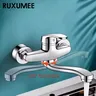 Robinet de cuisine mural rotatif en Chrome…