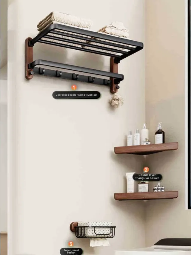 Support de rangement pour serviettes de salle de bain – vue 3