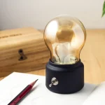 Ampoule LED classique soufflant rétro lampe de Table de bureau USB lumière Rechargeable décoration de la maison pour le nouvel an salle d&rsquo;étude veilleuse