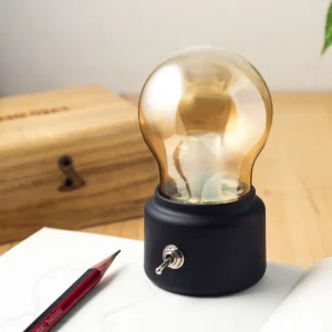 Ampoule LED classique soufflant rétro lampe de Table de bureau USB lumière Rechargeable décoration de la maison pour le nouvel an salle d&rsquo;étude veilleuse
