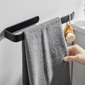 Porte-serviettes auto-adhésif en aluminium, espace sans perçage, support de rangement pour serviettes de salle de bain, papier de soie, pour cuisine, salle de lots