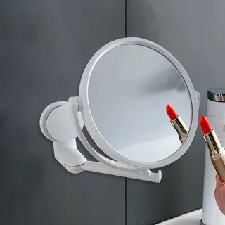 Miroir mural maquillage pliant articulé ventouse adhésif ABS…