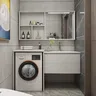 Armoire linge salle bains lavabo céramique bois moderne… – vue 5