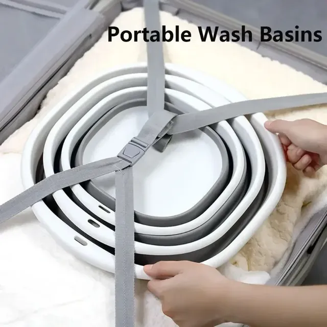 Lavabo pliable plastique silicone souple rebord rigide… – vue 5