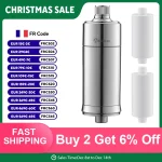 Wheelton Filtre à eau pour douche domestique – Filtre à eau réduit le chlore et les sédiments métalliques lourds améliore les démangeaisons sèches de la peau et de la perte de cheveux