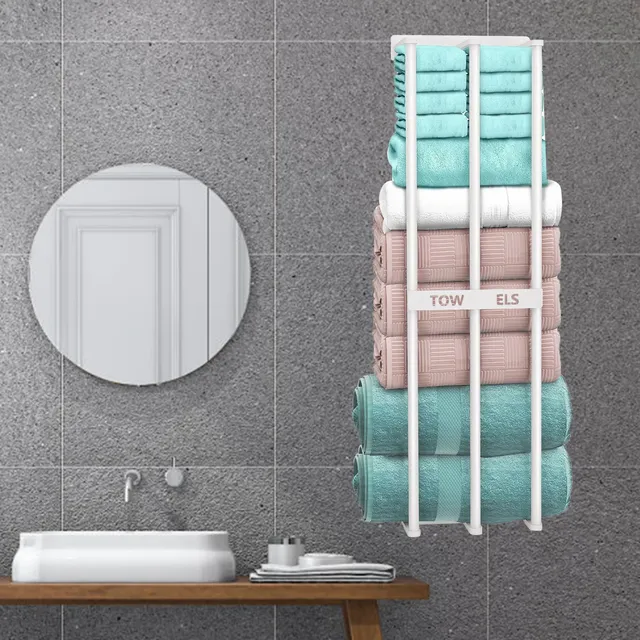 Porte-serviettes mural porte-tour de bain pour salle de… – vue 6