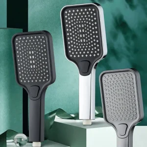 Pommeau de douche réglable, 3 modes, douche à pluie, grand débit, haute pression, économie d&rsquo;eau, mélangeur de douche, accessoires de salle de bains