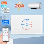 Smart Life-Disjoncteur haute puissance pour éclairage de chauffe-eau, 4400W, interrupteur Bomicrophone, WiFi 20A, A/C, Israël/US, Google Home, Alexa