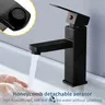 Robinet de lavabo carré noir en acier inoxydable – vue 2