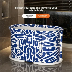 2025 Nouvelle baignoire elliptique pliable à un bouton, baignoire SPA pour adultes, piscine de jeux aquatiques, peut s&rsquo;allonger ou s&rsquo;asseoir, salle de bain merveille.