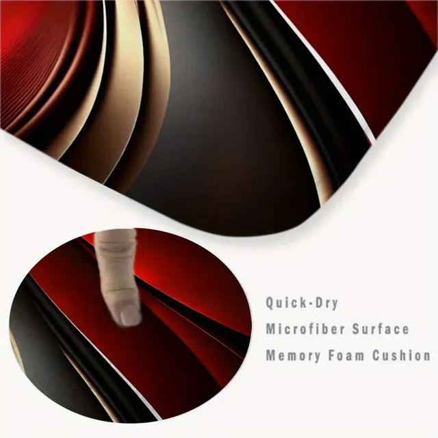 Ensemble de salle de bain rouge abstrait moderne – vue 5