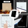 L'UE Tactile Interrupteur AC100 240V Trempé Noir Blanc… – vue 6